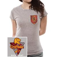 Small Grey Ladies Harry Potter House Gryffindor T-shirt