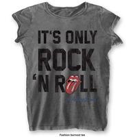 Small Charcoal Grey Ladies The Rolling Stones It\'s Only Rock N\' Roll T-shirt