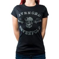 Small Black Avenged Sevenfold Death Bat Ladies Fashion T-shirt.
