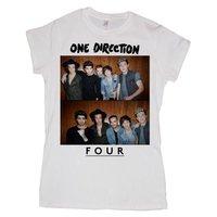 Small White Ladies One Direction Four T-shirt