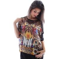 smash s1687014 t shirt women womens t shirt in brown