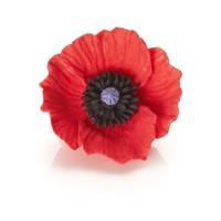 Small Poppy Ceramic Brooch