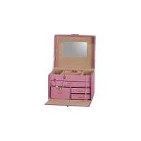 small four drawer pink jewellery box