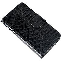 snakeskin retro fashion pattern pu leather full body case card slot fo ...