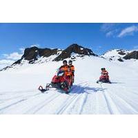 snowmobiling on langjkull glacier with pickup from reykjavik