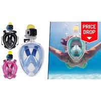 snorkel mask with gopro compatible mount 2 sizes 3 colours
