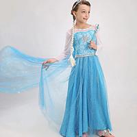 snow queen elsa party dress costume princess cosplay dress up