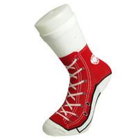 sneaker socks red