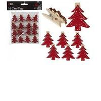 Snow White Christmas Tree Shaped Card Pegs Set Of 16 By Disney