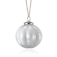 Snowy Glass Bauble