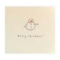 Snowman Merry Christmas Pencil Shaving Card