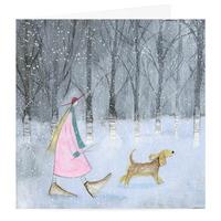 Snowy Walk Christmas Card
