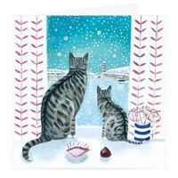 Snow Cats Christmas Card