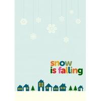 snow is falling christmas card