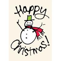 Snowman Red Scarf | Christmas Card |LL1139