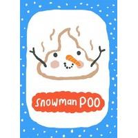 Snowman Poo| Funny Christmas Card |DL1132