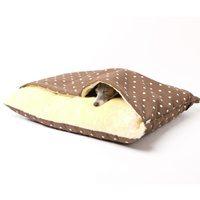 SNUGGLE DOG BED in Dotty Chocolate Design - Large
