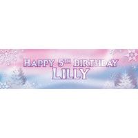 Snowflake Personalised Party Banner