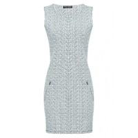 SNAKE JACQUARD ZIP SHIFT DRESS