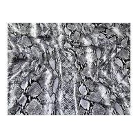 Snakeskin Print Soft Viscose Stretch Jersey Knit Dress Fabric Grey