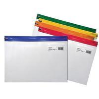 snopake zippa bag s a4 zipped folder assorted colours pack of 25 folde ...