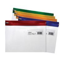 snopake zippa bag s a5 zipped folder assorted colours pack of 25 folde ...