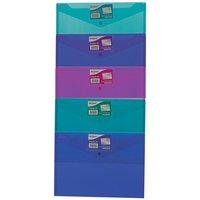 Snopake Polyfile ID Wallet File Polypropylene with Card Holder A4 Electra Assorted (Pack of 5)