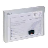 Snopake DocBox (A4) Polypropylene Box File with Push Lock 60mm Spine (Clear) Single