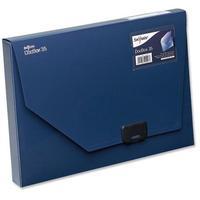 Snopake DocBox (A4) Polypropylene Box File with Push Lock 35mm Spine (Dark Blue)
