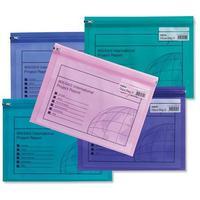 Snopake Zippa-Bag S (A5) Zipped Folder (Electra Assorted Colours) Pack of 25 Folders