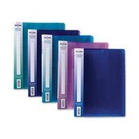 Snopake Electra (A4) 24-Pocket Polypropylene Display Book (Assorted Colours) Pack of 10 Display Books