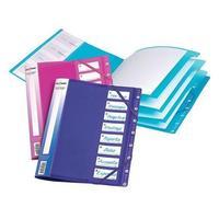 Snopake Filelastic (A4) Elasticated Box File with 8 Segments (Electra Assorted Colours) Pack of 5 Files