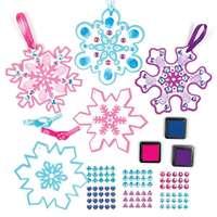 Snowflake Fingerprint Decoration Kits (Pack of 6)
