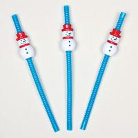 snowman bendy straws pack of 30