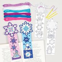 snowflake cross stitch bookmark kits pack of 4