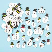 Snowman Glitter Foam Stickers (Pack of 80)