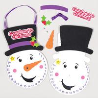 Snowman Countdown to Christmas Clock Kits (Pack of 5)