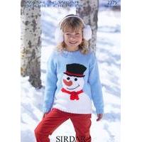 Snowman Sweater in Sirdar Wash \'n\' Wear Double Crepe DK (2375)