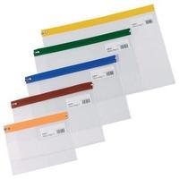 snopake zippa bag s a5 zipped folder assorted colours pack of 25