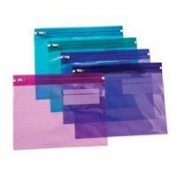 Snopake Zippa-Bag S A5 Zipped Folder Electra Assorted Colours Pack of