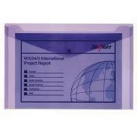 snopake polyfile electra foolscap plus purple pack of 5 11162