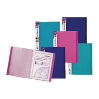 snopake electra a4 display book 24 pocket assorted pack of 10 12219