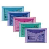 Snopake Polyfile A5 Wallet Assorted Electra Colours Pack of 5 11355