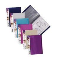 snopake lite display book 20 pocket assorted pack of 12 15413