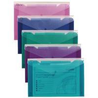 Snopake Polyfile Trio Foolscap Assorted Electra Colours Pack of 5