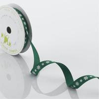 Snowflake Ribbon 10mm x 4m - Green