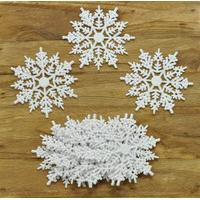 Snowflake Design Christmas Hanging Decorations (Set of 10) by Premier