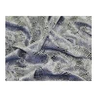 Snakeskin Print Velour Dress Fabric Lilac