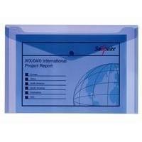 snopake polyfile electra wallet file polypropylene foolscap blue pack  ...