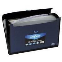 snopake taop 13 part organiser foolscap blueblack 13521